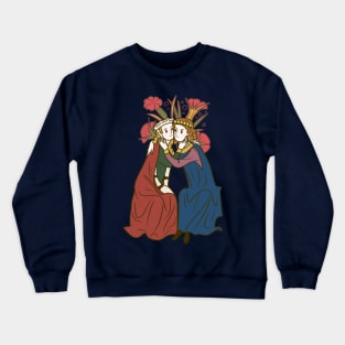 Cute Medieval Couple Illustration Crewneck Sweatshirt